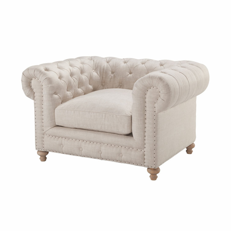 Spectra Home Extra Wide Cuddle Luxurious Smooth Fabric Tufted Club